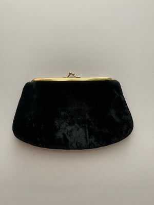 BLACK VELVET COIN CLUTCH